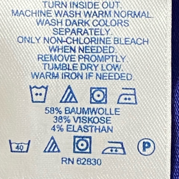 Lands' End Blue Wrap Midi Dress with Short Puff Sleeves V Neck Size Small - Picture 5 of 8